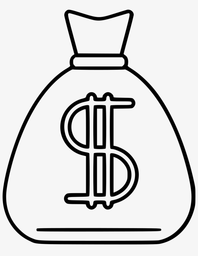 Dollar Money Bag - Vector Graphics, transparent png download