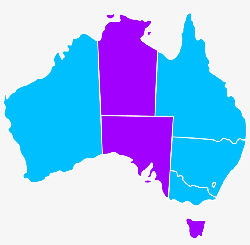 File Adobt Australia States Map Png Wikimedia Commons - Plastic Bag Ban Australia, transparent png download