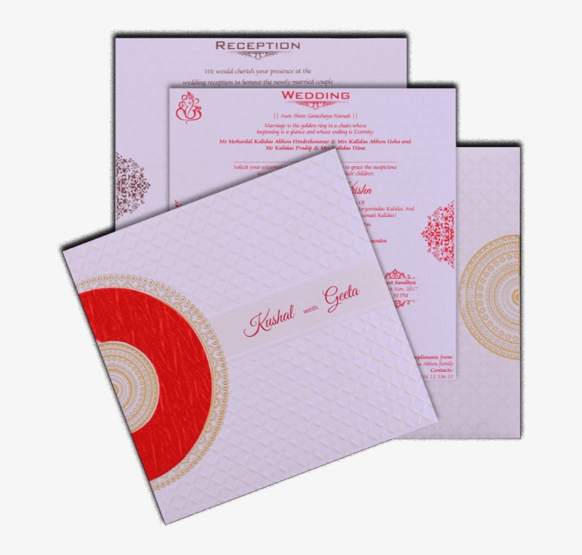 Hindu Wedding Cards - Paper, transparent png download