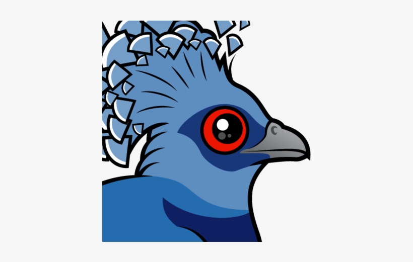 About The Victoria Crowned Pigeon - Cartoon Crowned Pigeon, transparent png download