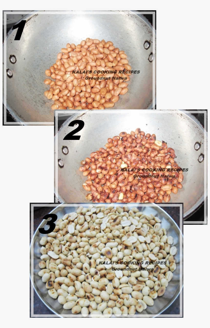 Steps To Make The Verkadalai \ Groundnut Halwa - Peanut, transparent png download
