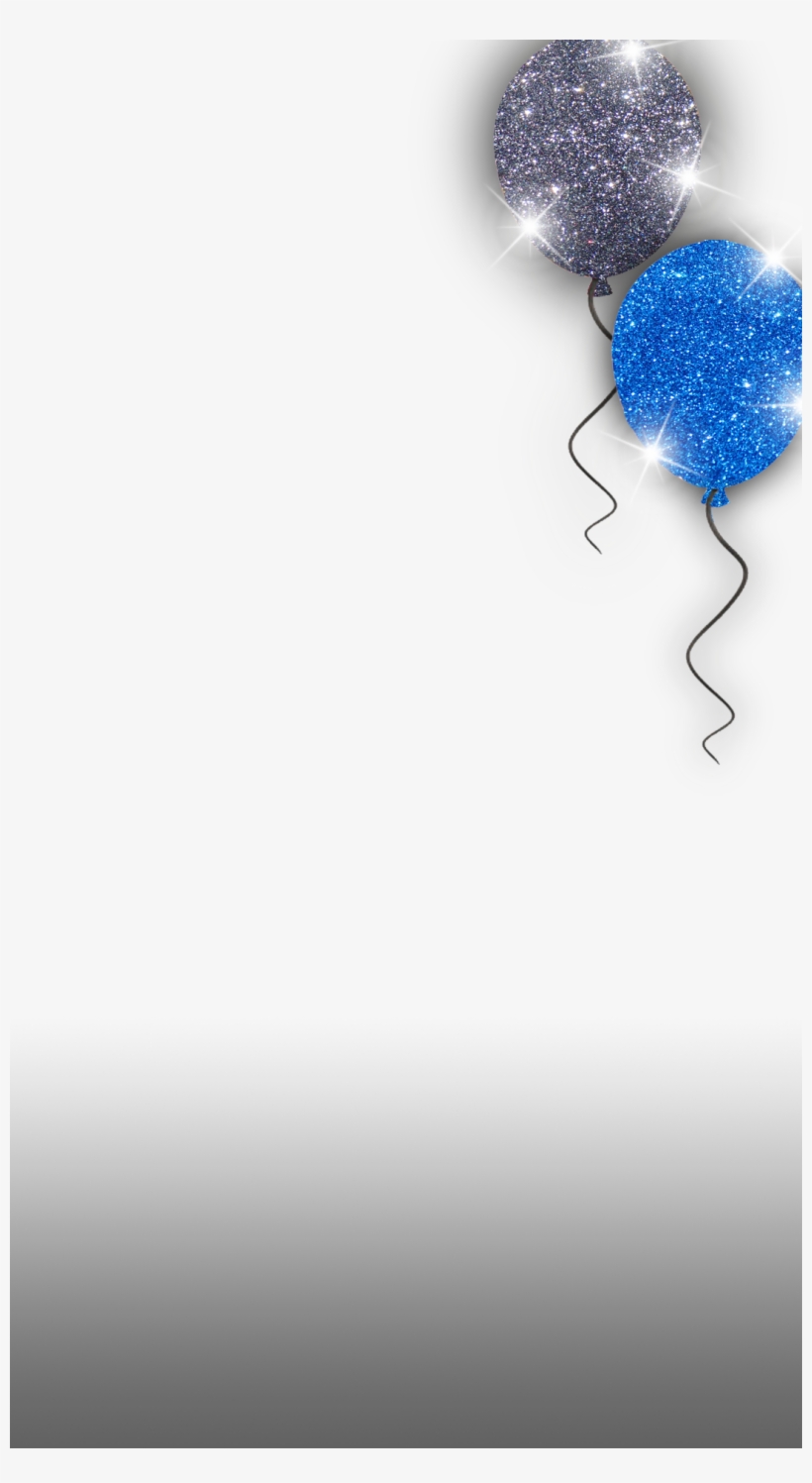 Blue Glitter Balloon - Illustration, transparent png download