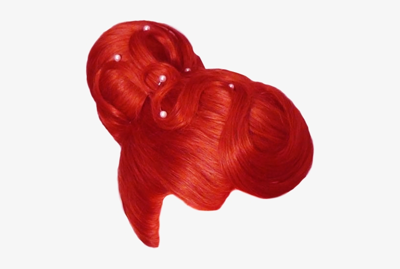 red wig transparent background
