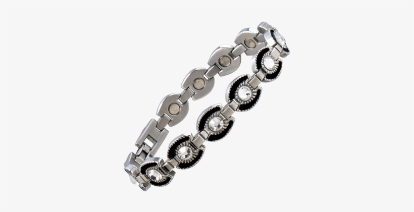 Ladies Gem Black Horseshoe Magnetic Bracelet - Horseshoe Magnet, transparent png download
