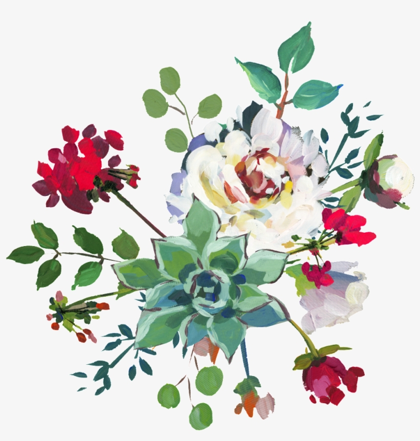 Hand Painted White Peony Flower Png Transparent This - Monogrammed Spring Floral Wreath Note Cards, transparent png download