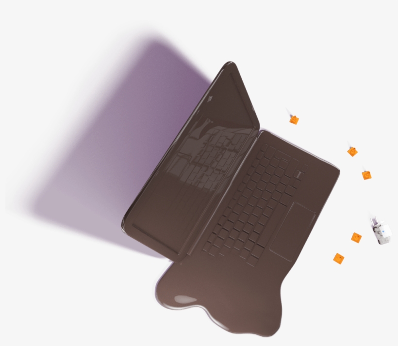 Laptop Melting - Laptop, transparent png download