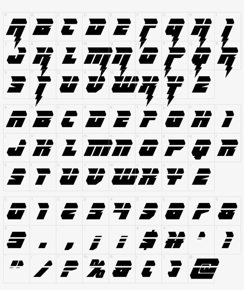 Thunder Titan Font, transparent png download