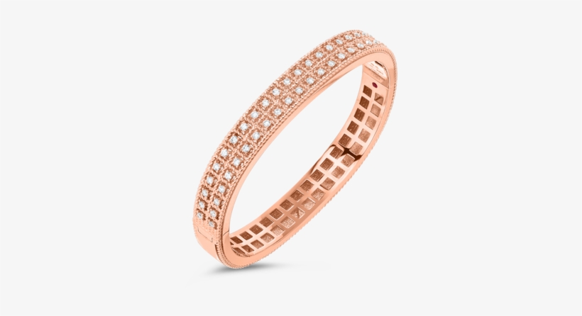 00 Byzantine Barocco 18k Rose Gold Two Row Diamond - Bracelet, transparent png download