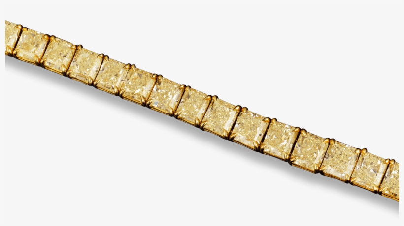 Fancy Yellow Diamond Bracelet, - Gold, transparent png download