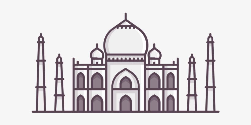 Taj Mahal, Agra - World Heritage Day Sketch, transparent png download