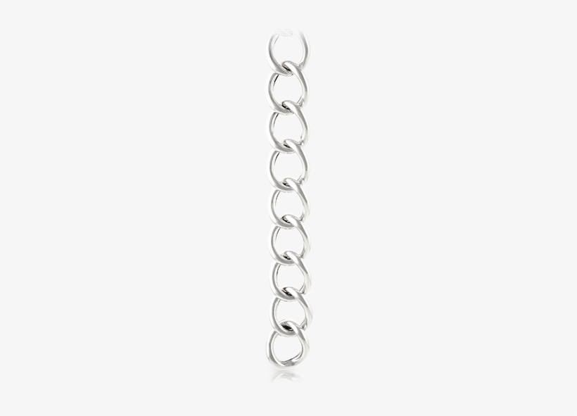 Sterling Silver Curb Fancy Bracelet 210mm - Chain, transparent png download