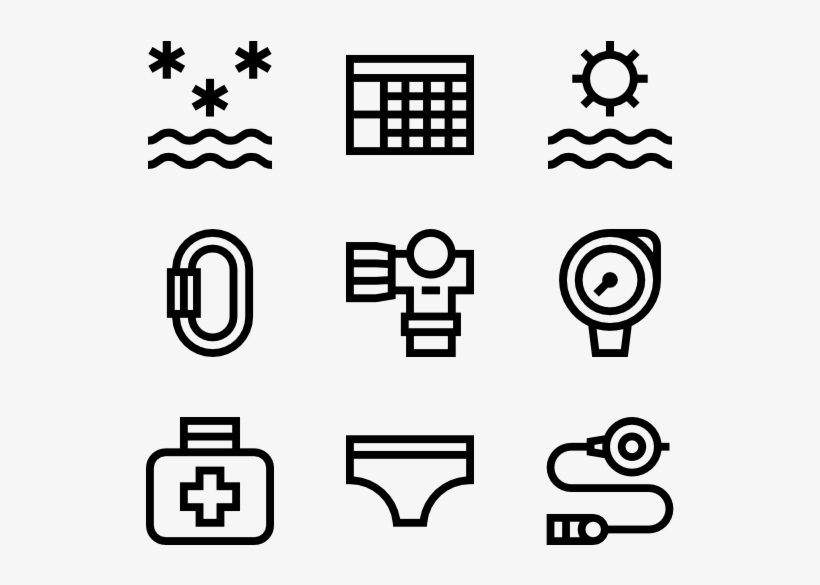 Diving Elements And Equipment - Travel Icon Png Transparent, transparent png download