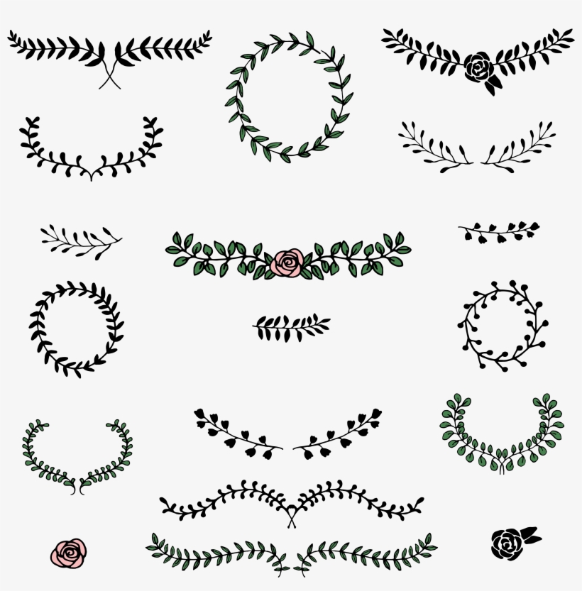 Video About Love Megapack - Clipart Black And White Laurels, transparent png download