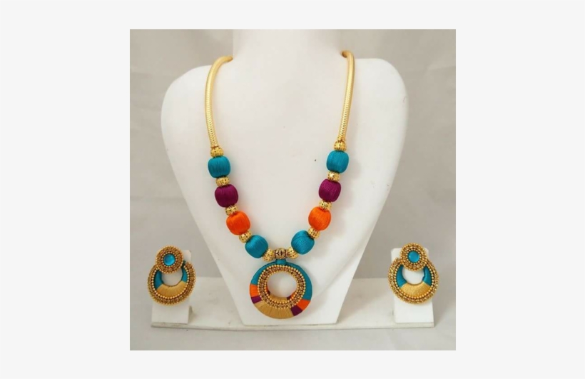 Sale Silk Thread Jewellery Set - Full Silk Thread Necklace Set, transparent png download