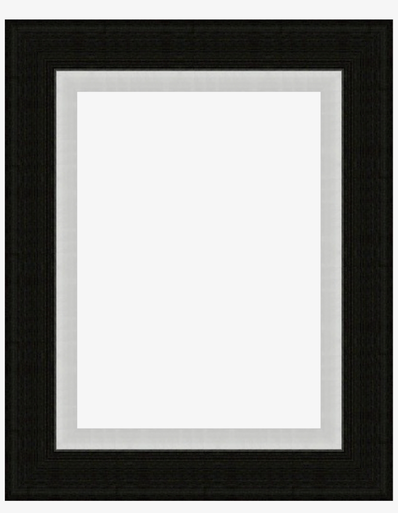Flat Black Brushed Silver - Picture Frame, transparent png download