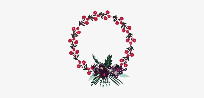 Decorative Spring Wreath Badge, Dark, Warmcreative, - Portable Network Graphics, transparent png download