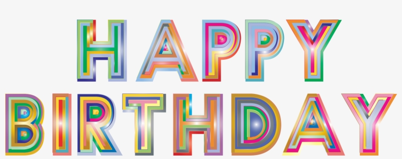 This Free Icons Png Design Of Happy Birthday Typography, transparent png download