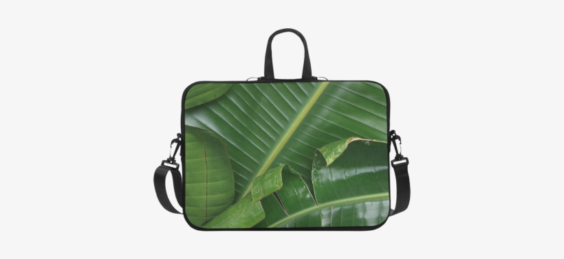 Banana Tree Leaves Laptop Handbags 17" - Handbag, transparent png download