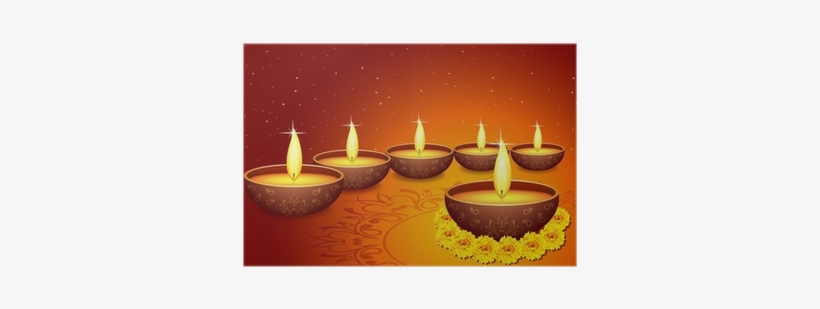Vector Illustration Of Holy Diya For Diwali Festival - Diwali, transparent png download