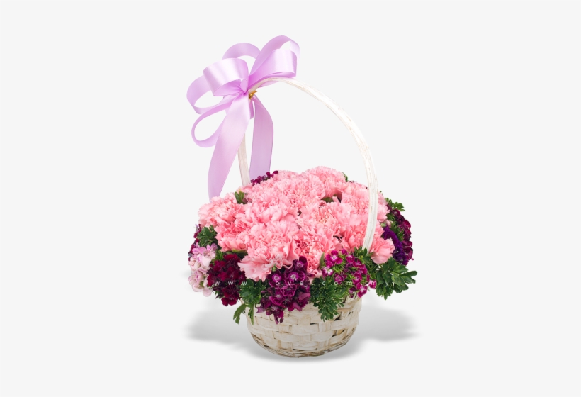 New Carnation Basket - Basket, transparent png download