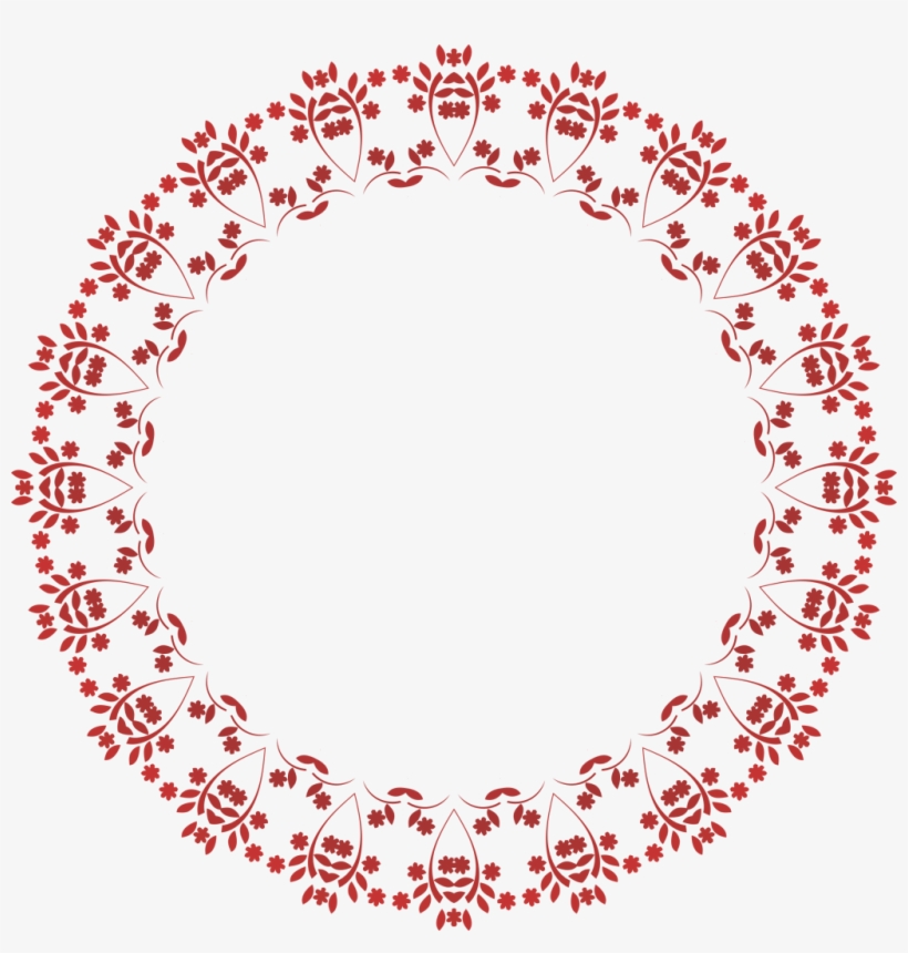 Red Floral Border Download Transparent Png Image - Good Hands Gift Tags, transparent png download