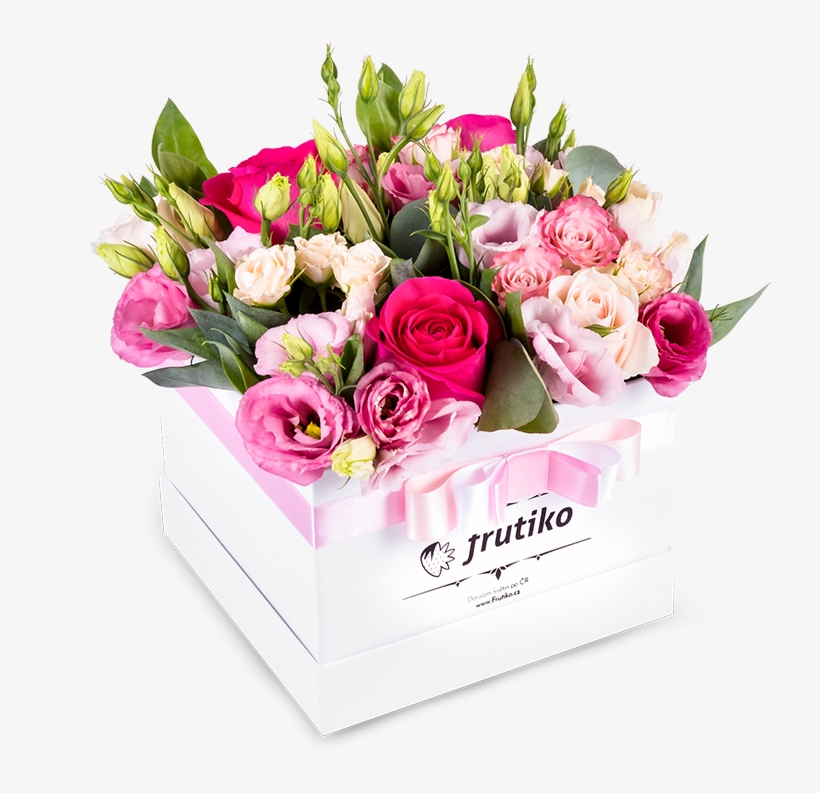 White Box Of Mix Flowers - Chocolate Table Design For Newborn, transparent png download