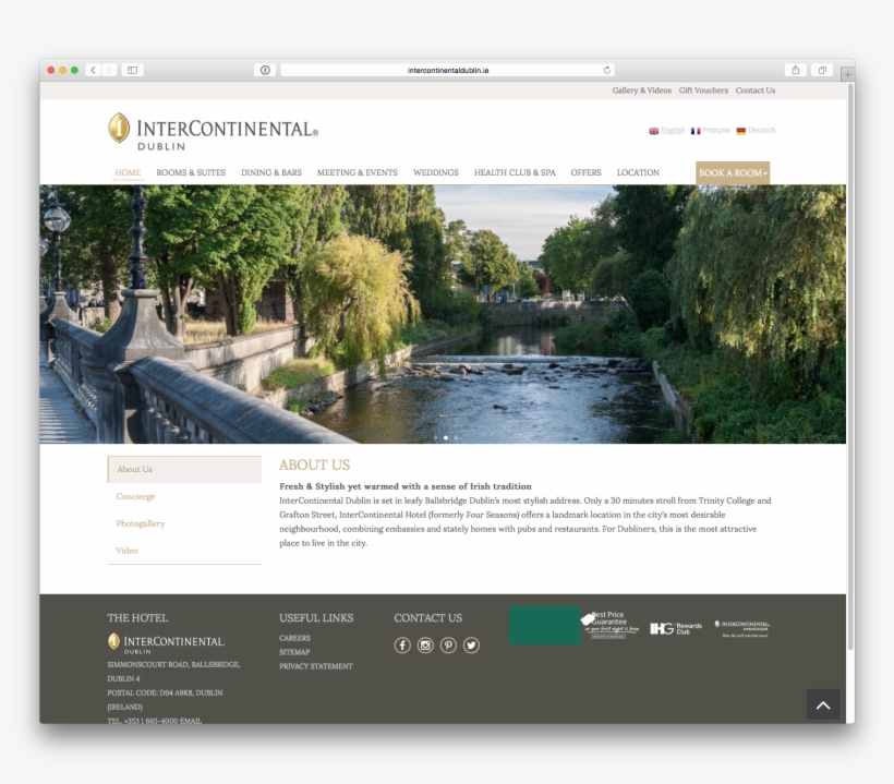 The Former Four Seasons Hotel Property In The Ballsbridge - Intercontinental Dublin, transparent png download