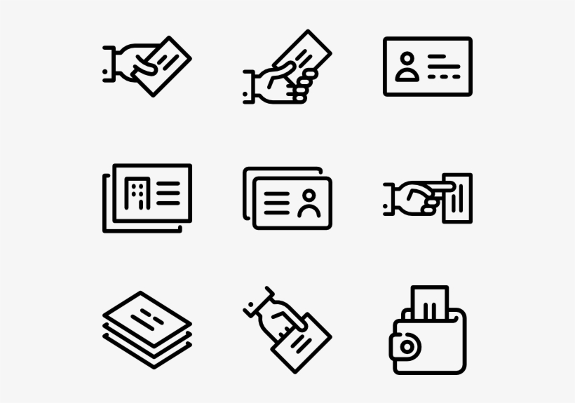 Id Card Icons - Design Card Icon, transparent png download