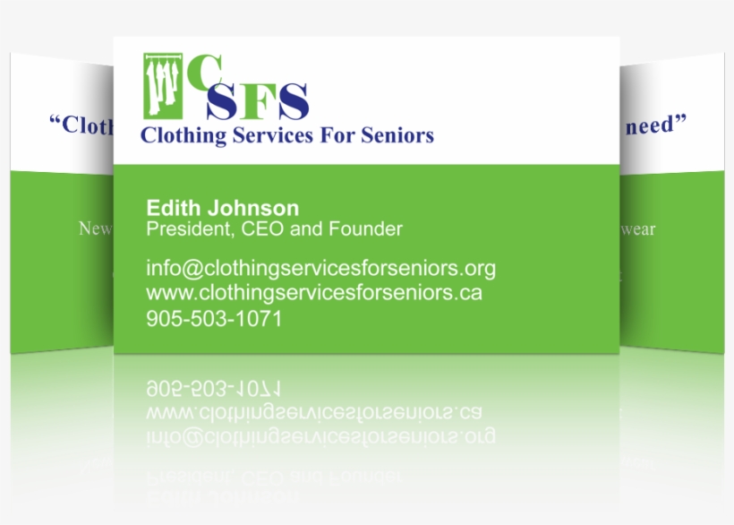 Clothing Services For Seniors Business Card Design - Founder & President Business Cards, transparent png download