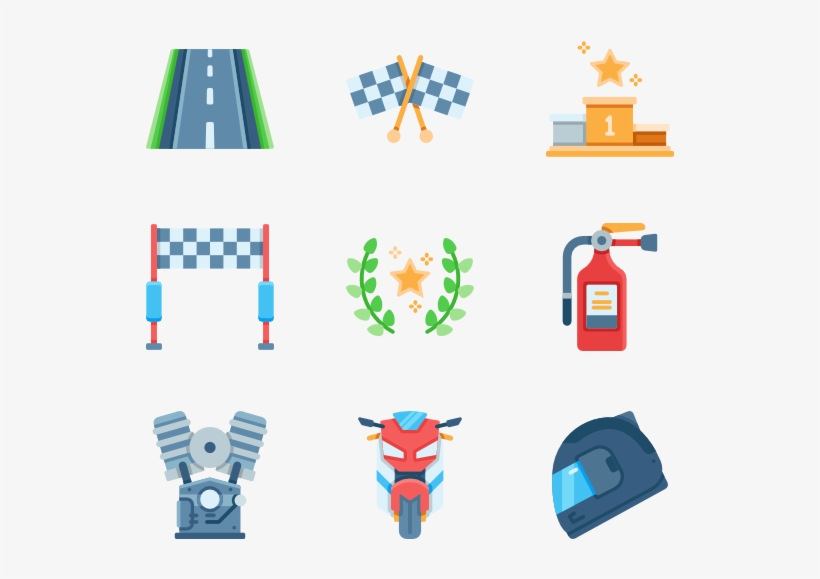 Motor Sports 50 Icons - Icon, transparent png download