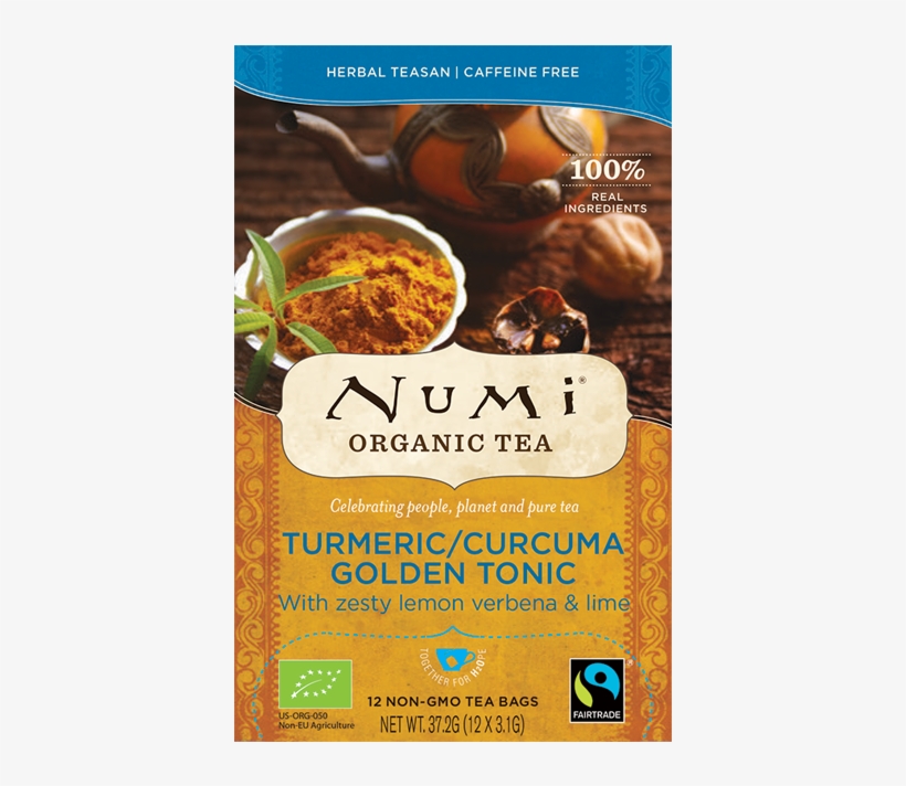 Numi Organic Tea Golden Tonic Turmeric - Numi Turmeric Golden Tonic, transparent png download