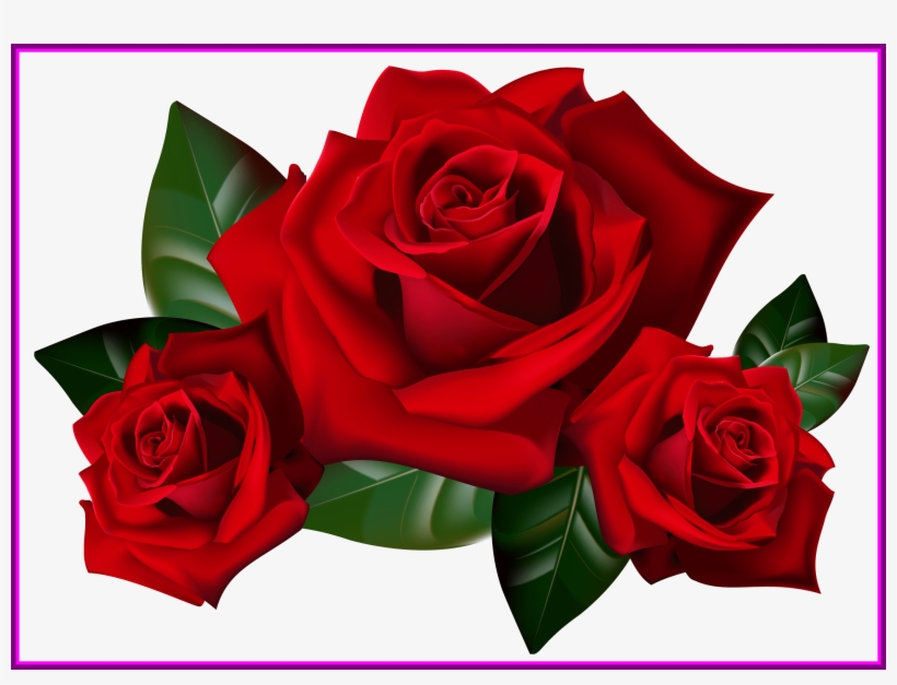 Appealing Bouquet Of Frame Clipart Kid Rose Art Image - Red Roses Png, transparent png download