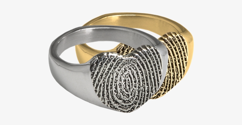 Kin & Pebble - Bold Heart Handprint Ring, transparent png download