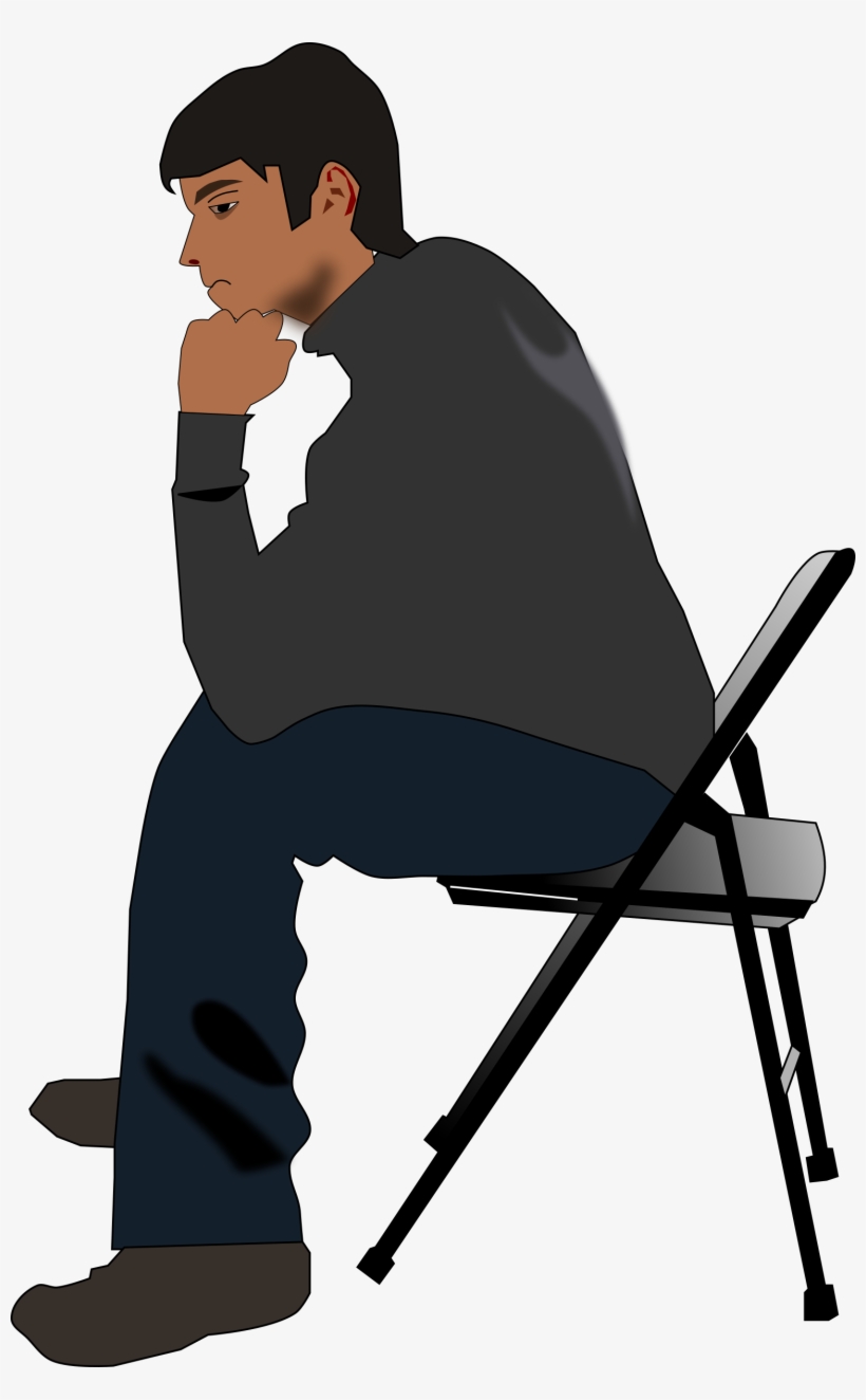 Big Image - Sitting On A Chair Clipart, transparent png download