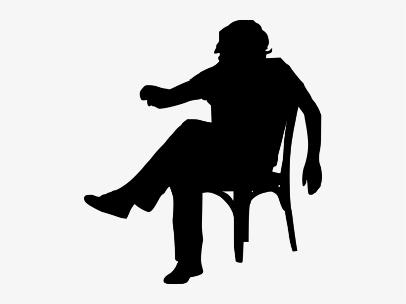 Free Png Sitting In Chair Silhouette Png Images Transparent - Portable Network Graphics, transparent png download