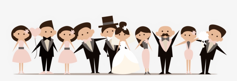 Happily Ever After - Wedding Party Images Cartoon, transparent png download