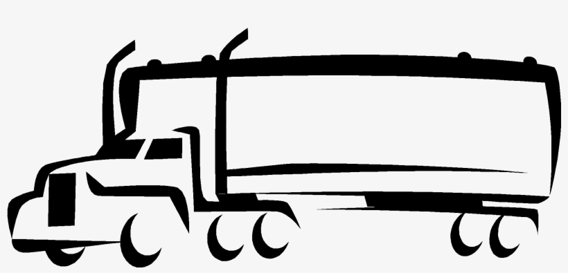 Truck - Truck Driver Black And White, transparent png download