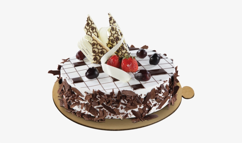 Black Forest Birthday Cake Round Design, transparent png download