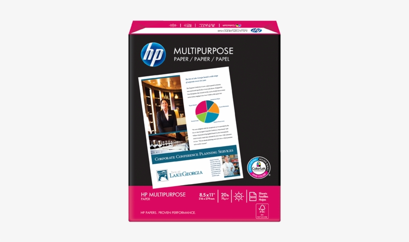 Hp Multipurpose Paper-500 Sht/letter/8 - Hp Multipurpose Paper, transparent png download