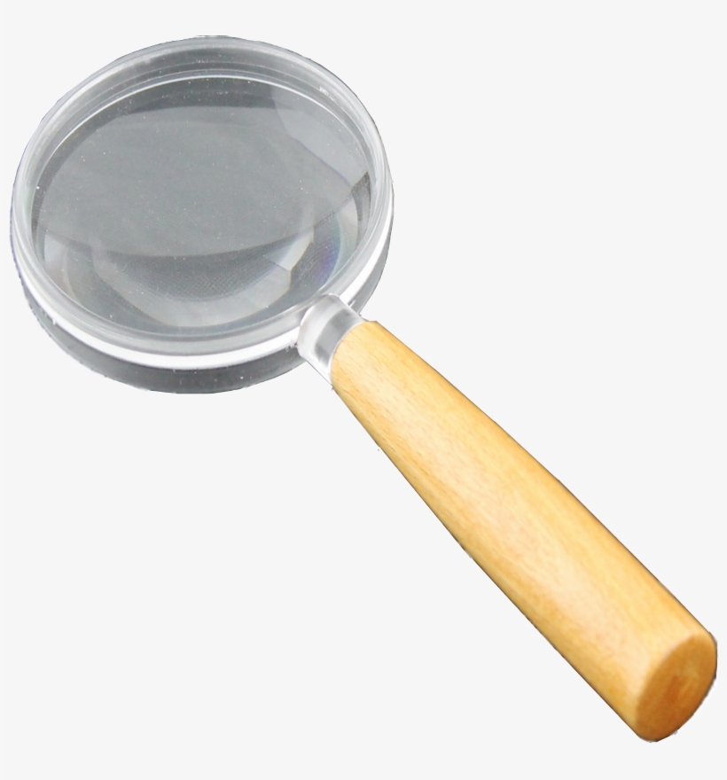 Loupe À Main Gr 3 Ø 60 Manche Bois - Magnifying Glass, transparent png download