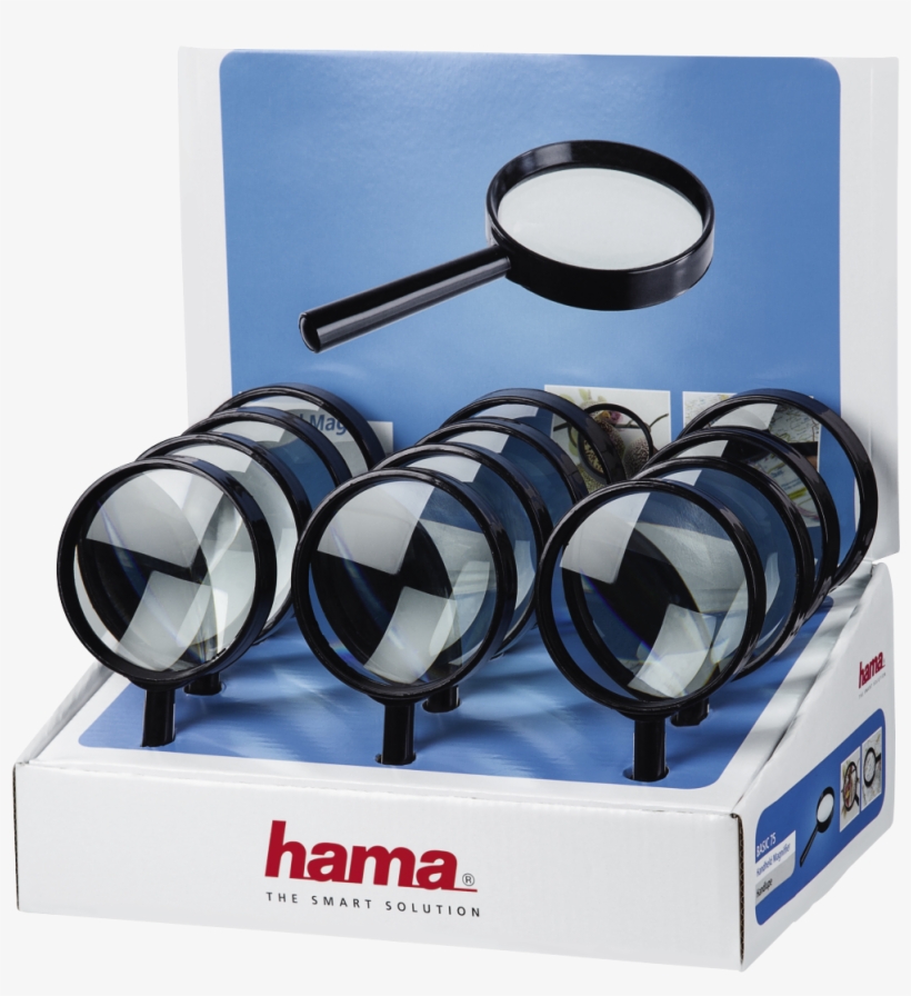 "basic 75" Magnifying Glass, 12 Pcs - Hama Stylus Pen Display 24 P With Ink Pen, Assorted, transparent png download