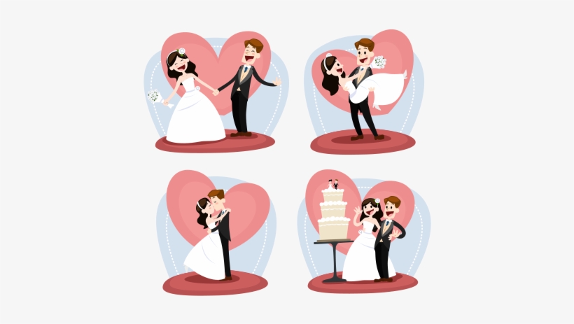 Wedding Couple Vector And Transparent Png - Diseño Para Sticker De Boda, transparent png download