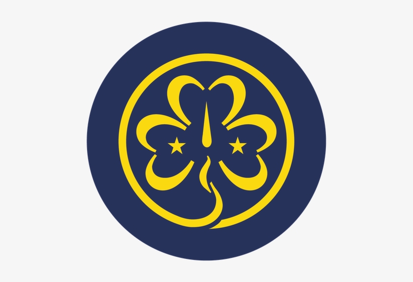 Trefoil On Blue Background - Girl Guides World Flag, transparent png download