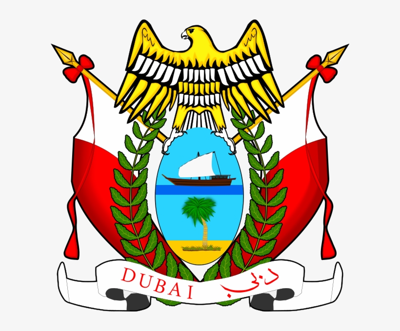 Coat Of Arms - Bandera Y Escudo De Dubai, transparent png download
