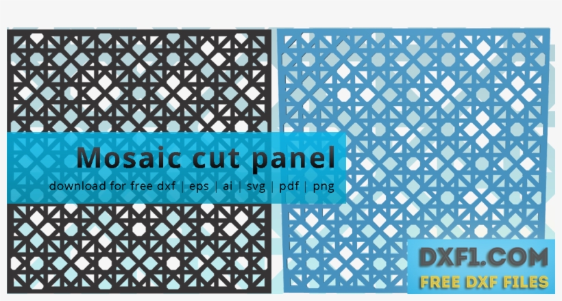 Mosaic Cut Panel - Autocad Dxf, transparent png download