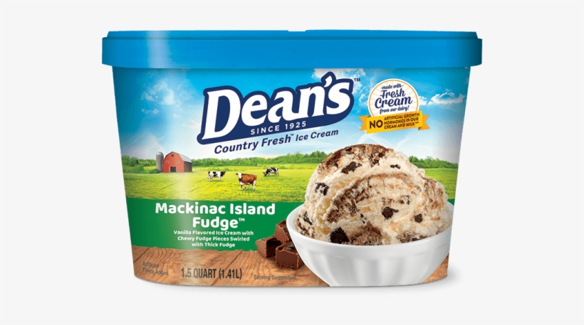 Dean's Premium Mackinac Island Fudge Ice Cream - Sea Salt Caramel Cheesecake Ice Cream, transparent png download