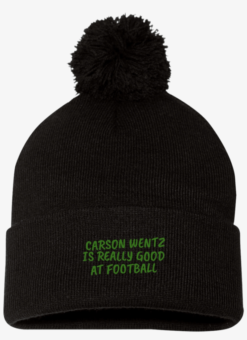 Cyber Special Carson Wentz Is Really Good At Football - Punisher Skull Sp15 Sportsman Pom Pom Knit Cap, transparent png download