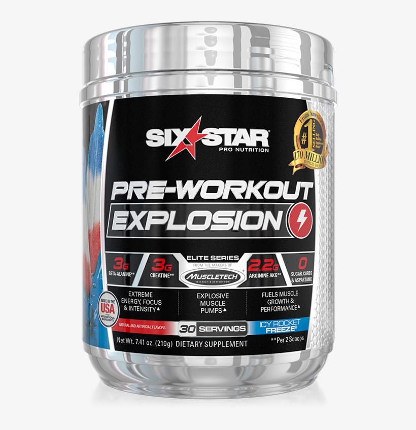 Pre-workout Explosion - Six Star Pre Workout Explosion, transparent png download