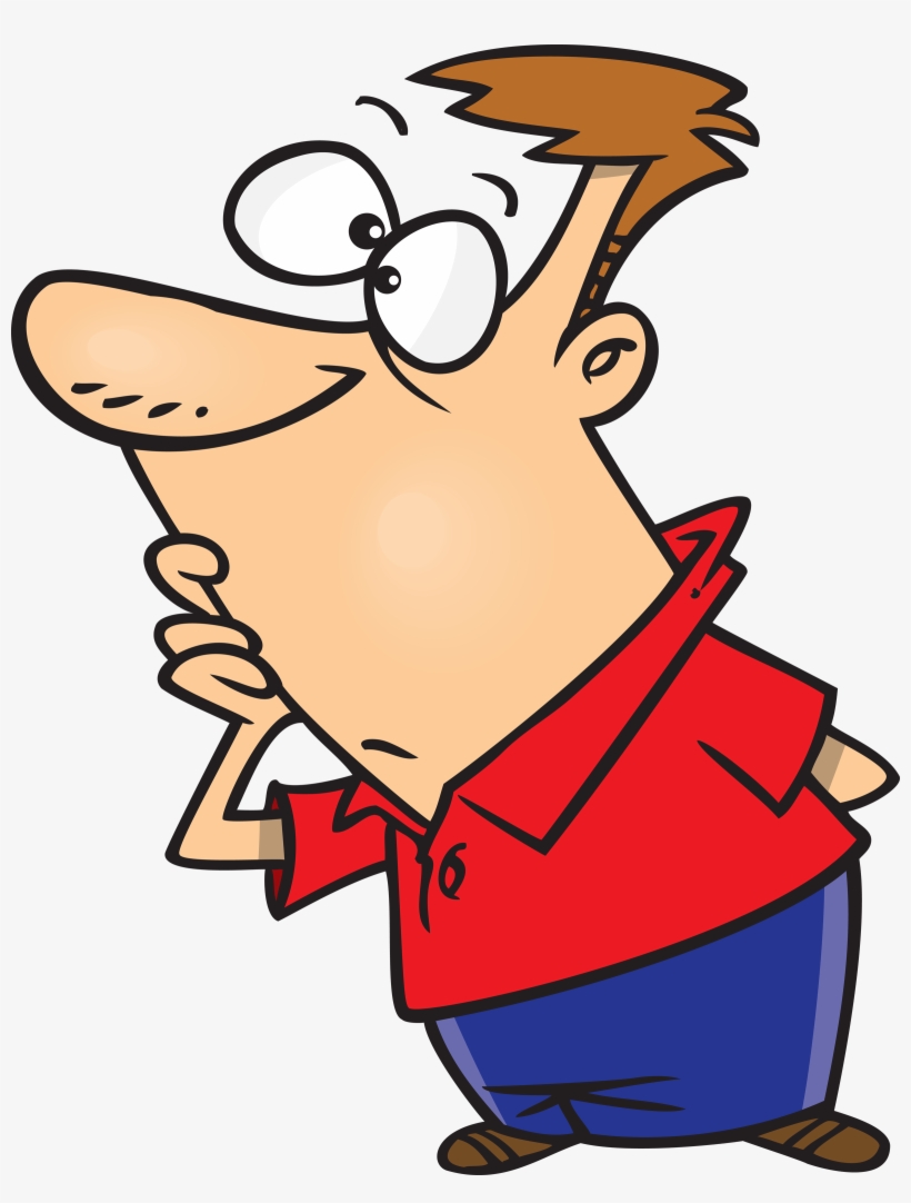 Too Good To Be True1 - Pondering Cartoon, transparent png download