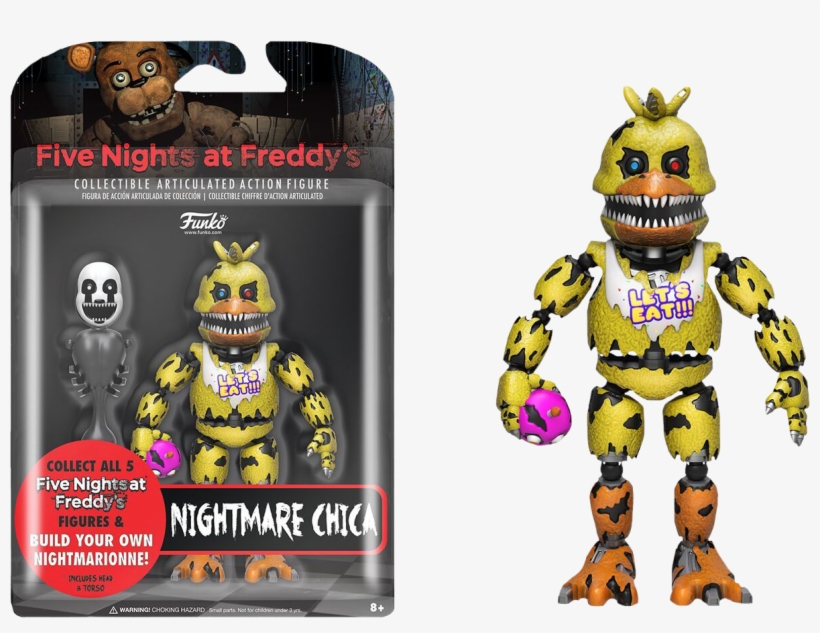 Five Nights At Freddy's - Nightmare Chica Action Figure, transparent png download